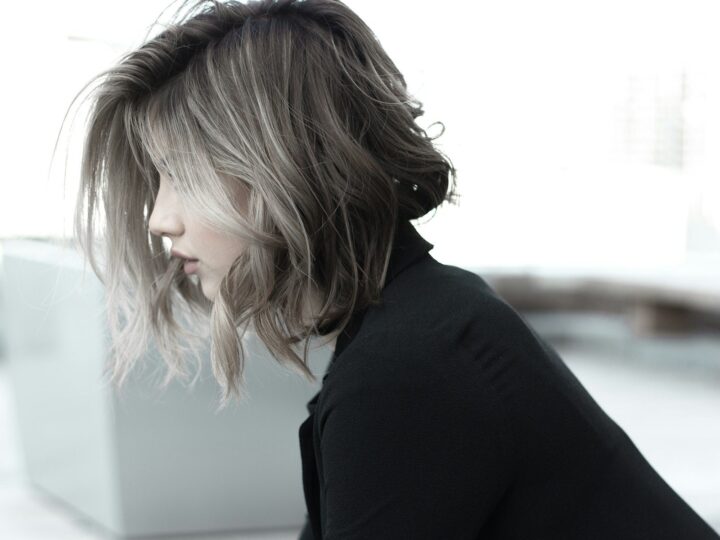 Ash grey hair colour
