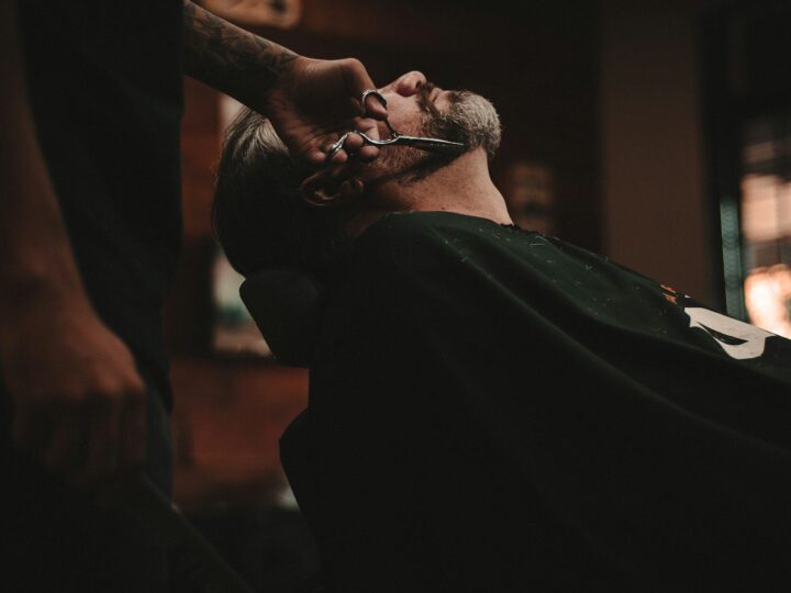 Close-up of a groomed beard