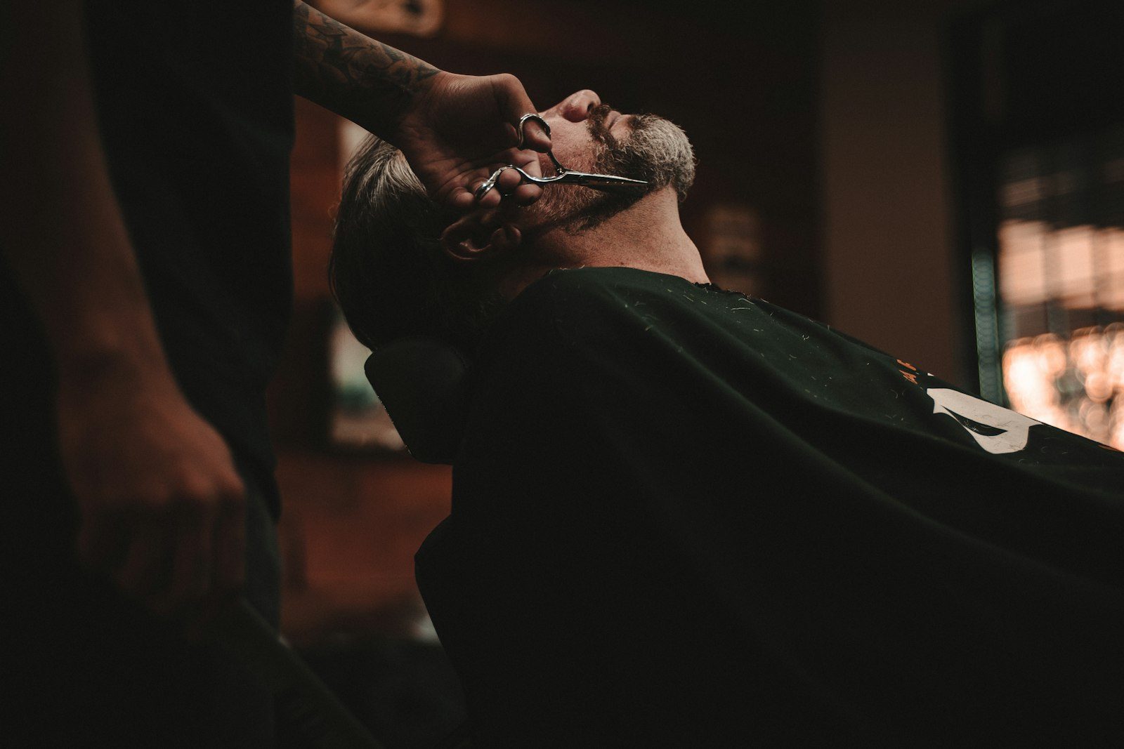 Close-up of a groomed beard
