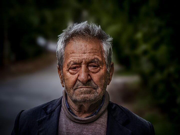 Man having grey hair coloured