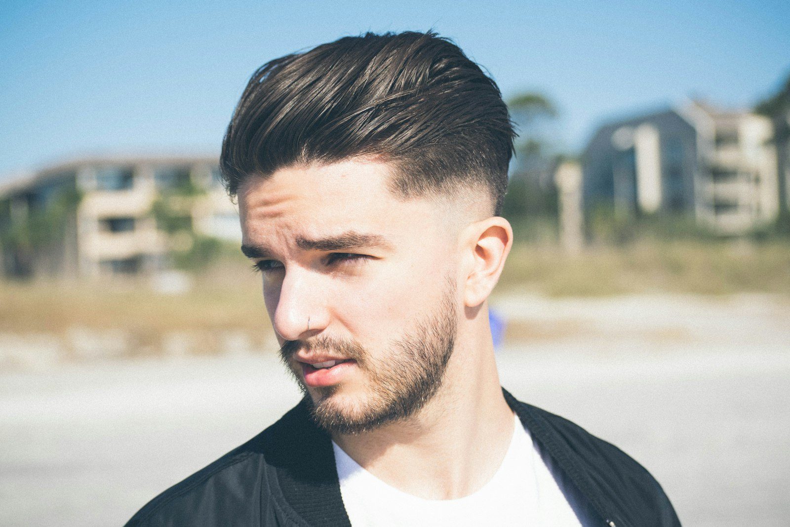 Man with a disconnected undercut