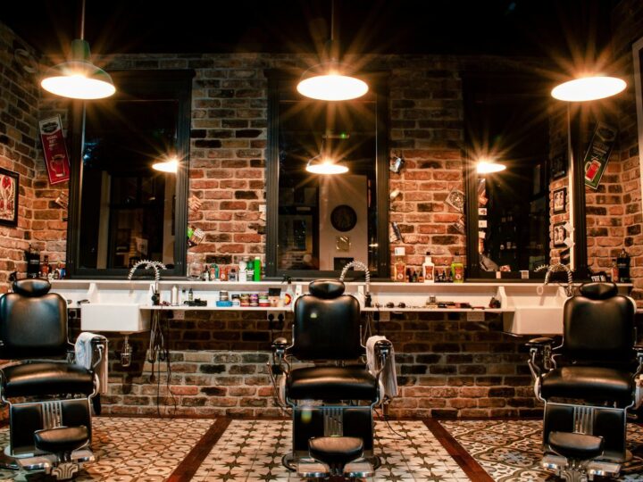 Customer on his first visit to a barbershop