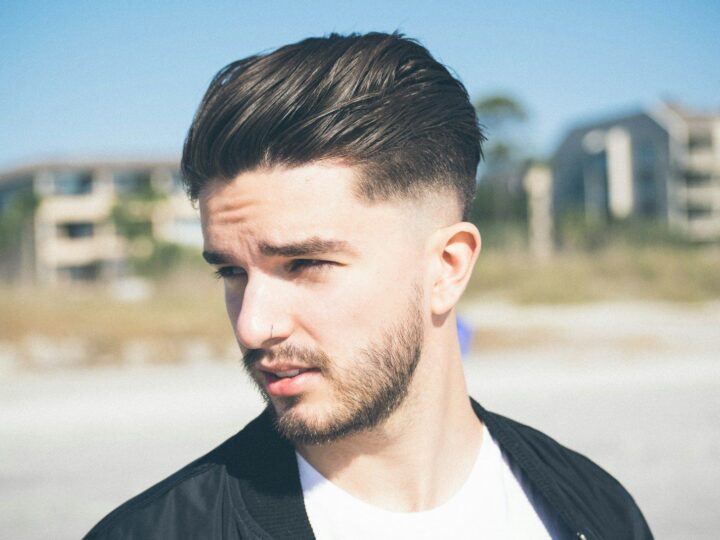 Man with a French crop haircut