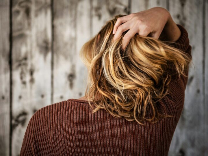 Man with highlighted hair
