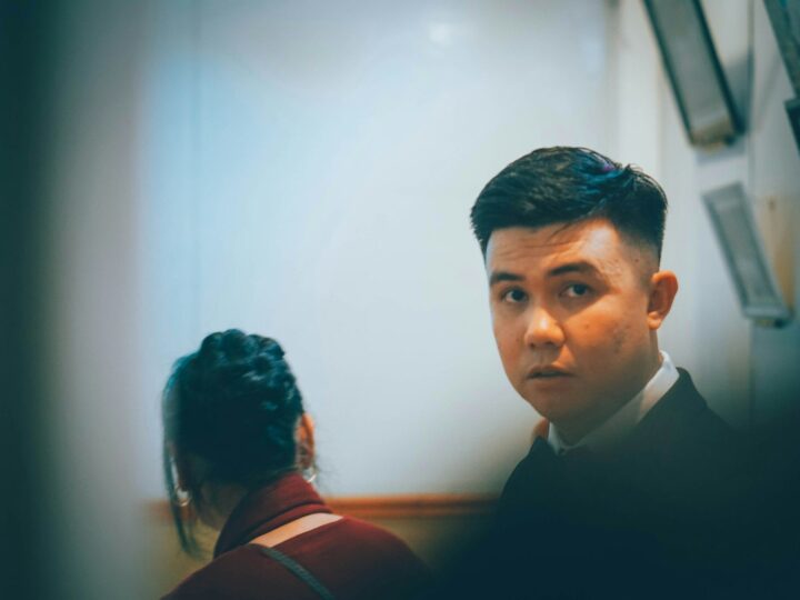 Man with an Ivy League haircut