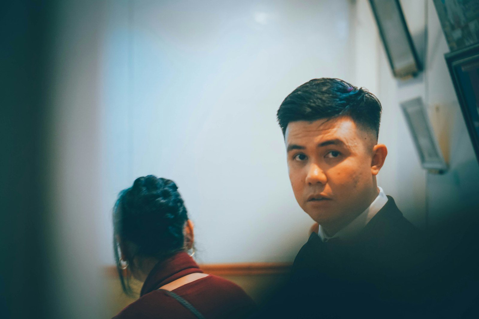 Man with an Ivy League haircut