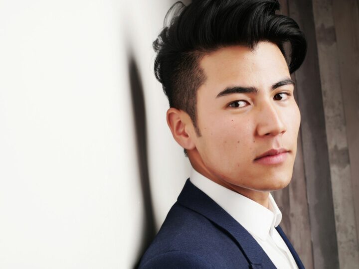 Japanese man’s textured hairstyle