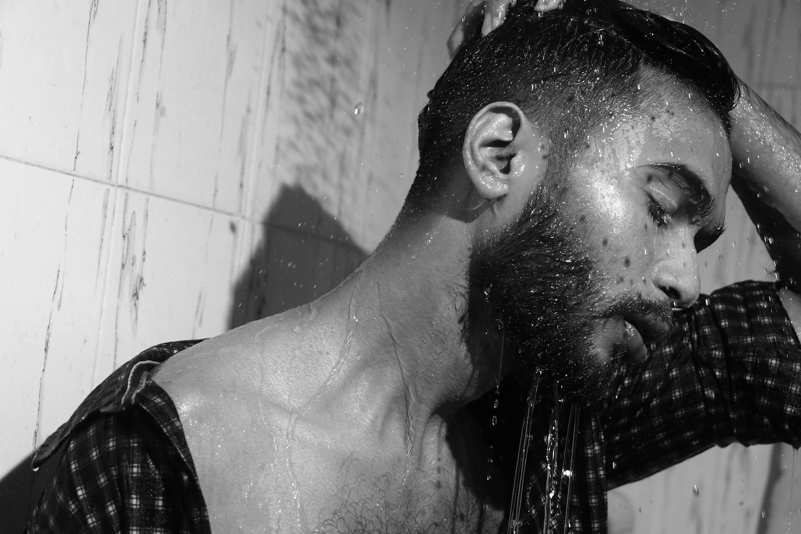 A men's hair care routine